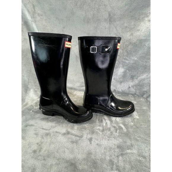 Hunter Boots Girl's size 2 Black Knee-High Rain Boots - Picture 10 of 11